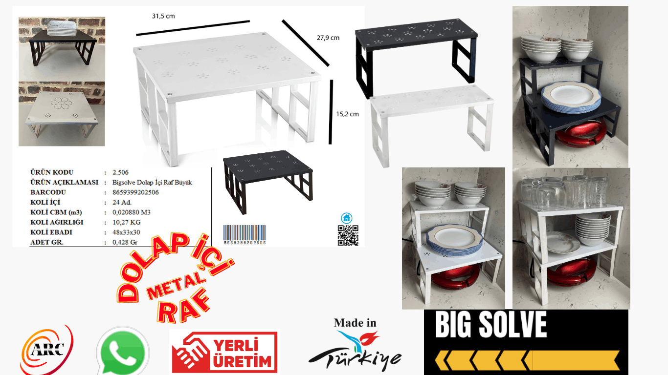 Dolap İçi Raf Büyük Küçük